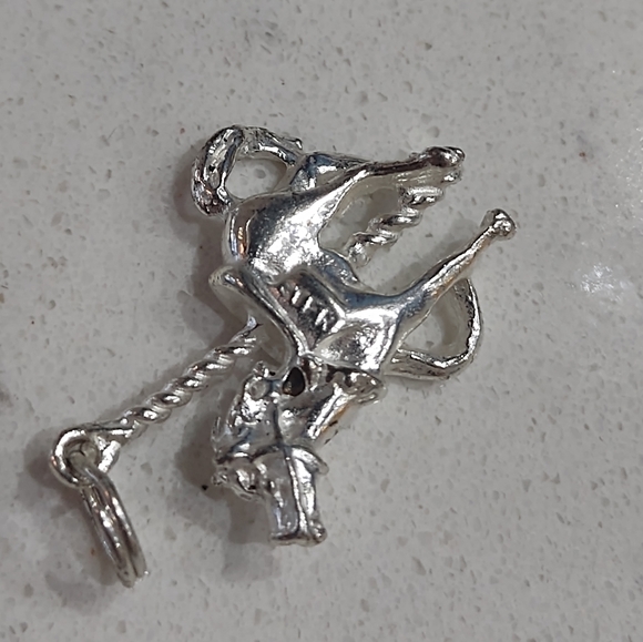 Vintage carousel horse sterling charm - Picture 3 of 5